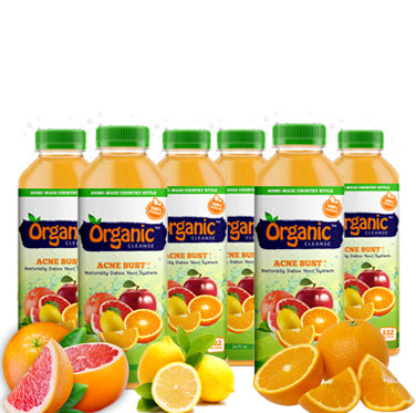 Organic Cleanse Acne Bust Citrus Juice Natural Detox has ingredients in it that assist with restoring nutrioents, minerals, and vitamins the body needs. 